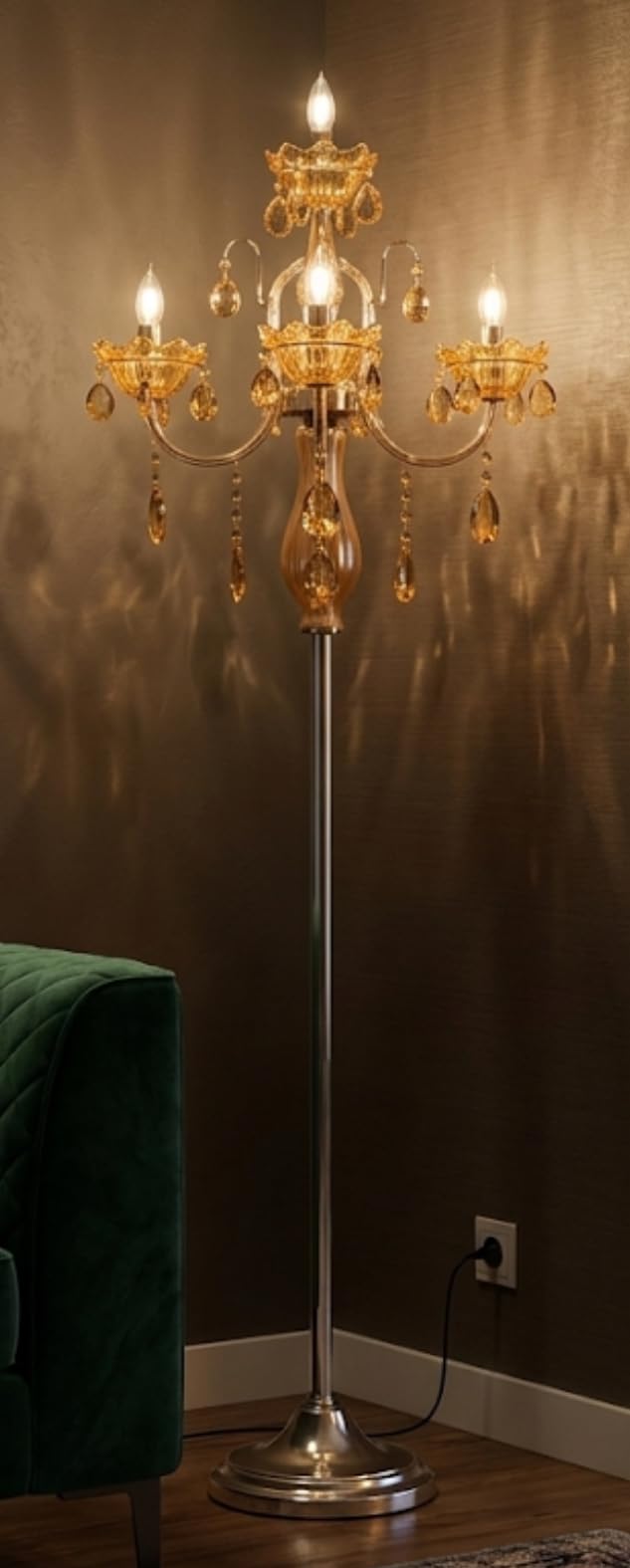 Sanleen Classic Metal Standing Multiutility Floor Lamp with Bulb